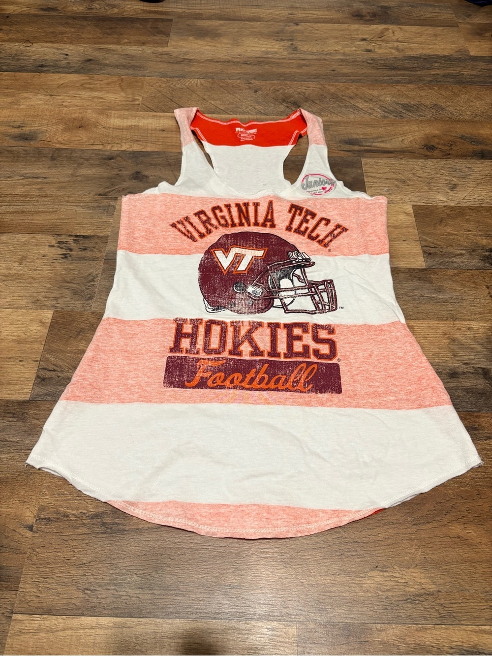 Virginia Tech Hokies Tank Top Women’s Size S (3/5) Pro Edge Striped Racerback